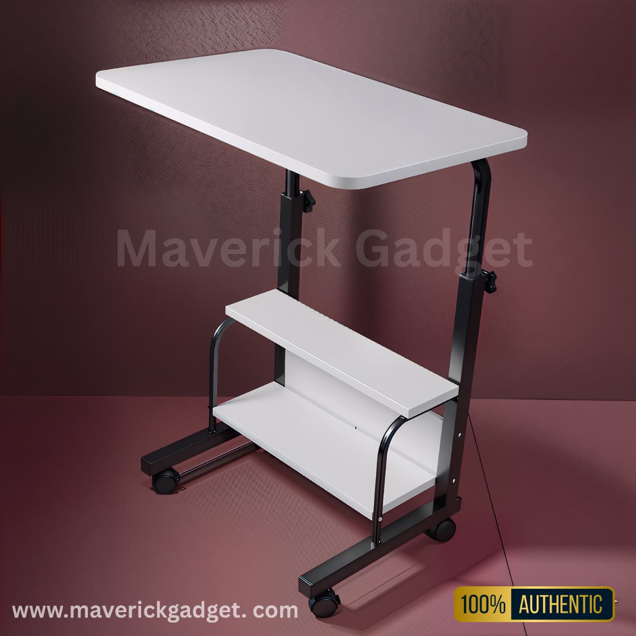 white double layer table